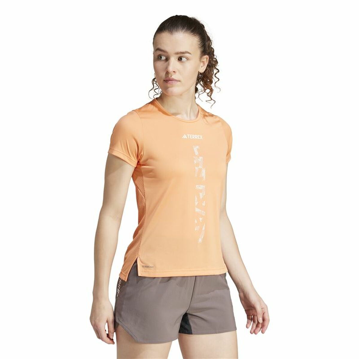 Camiseta de Manga Corta Mujer Adidas Agravic Shirt Naranja