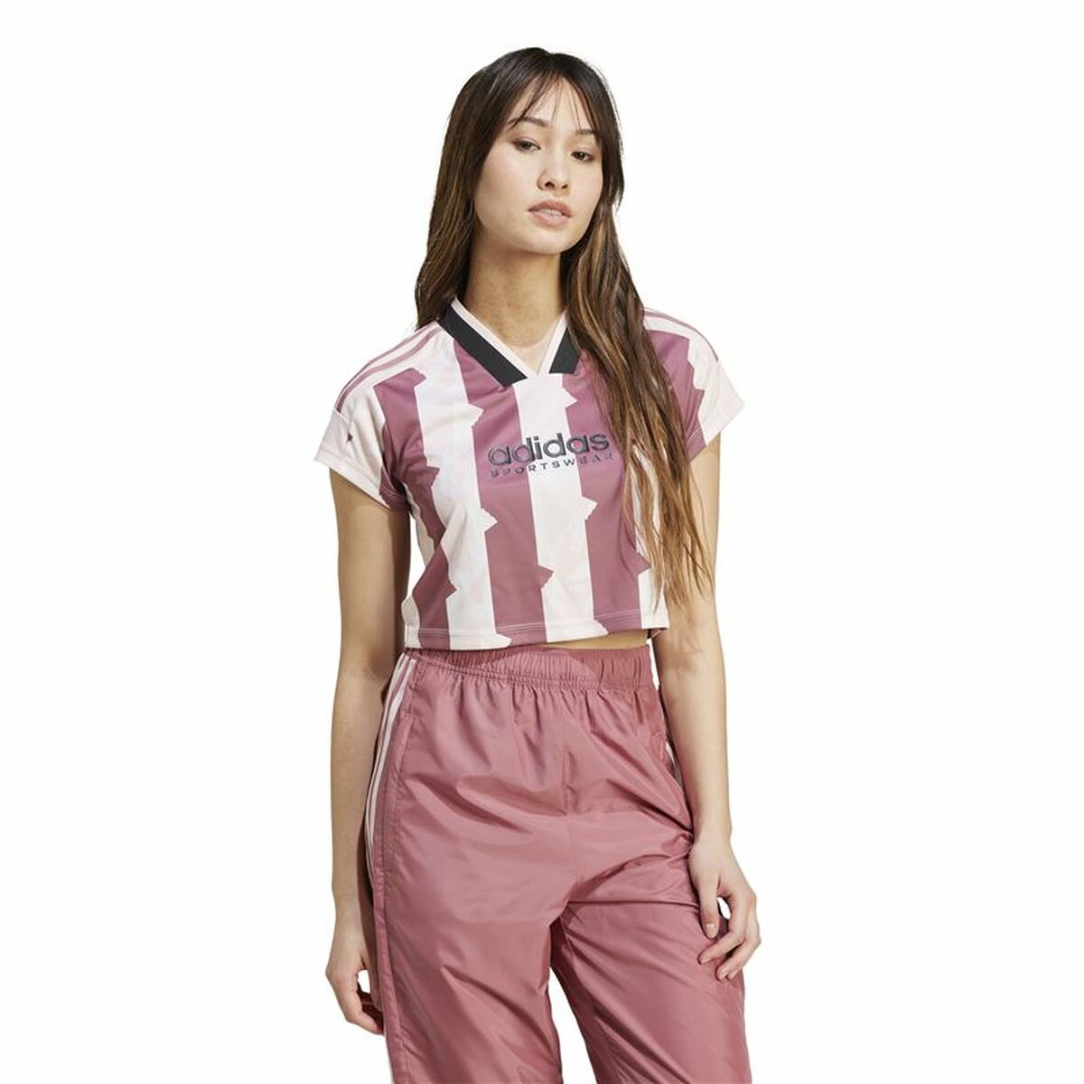 Camiseta de Manga Corta Mujer Adidas Tiro Cut Rosa