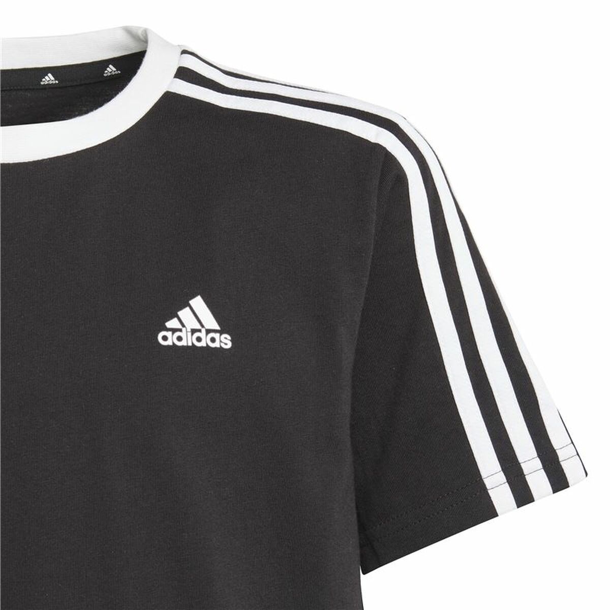 Camiseta de Manga Corta Infantil Adidas Essentials Azul Negro