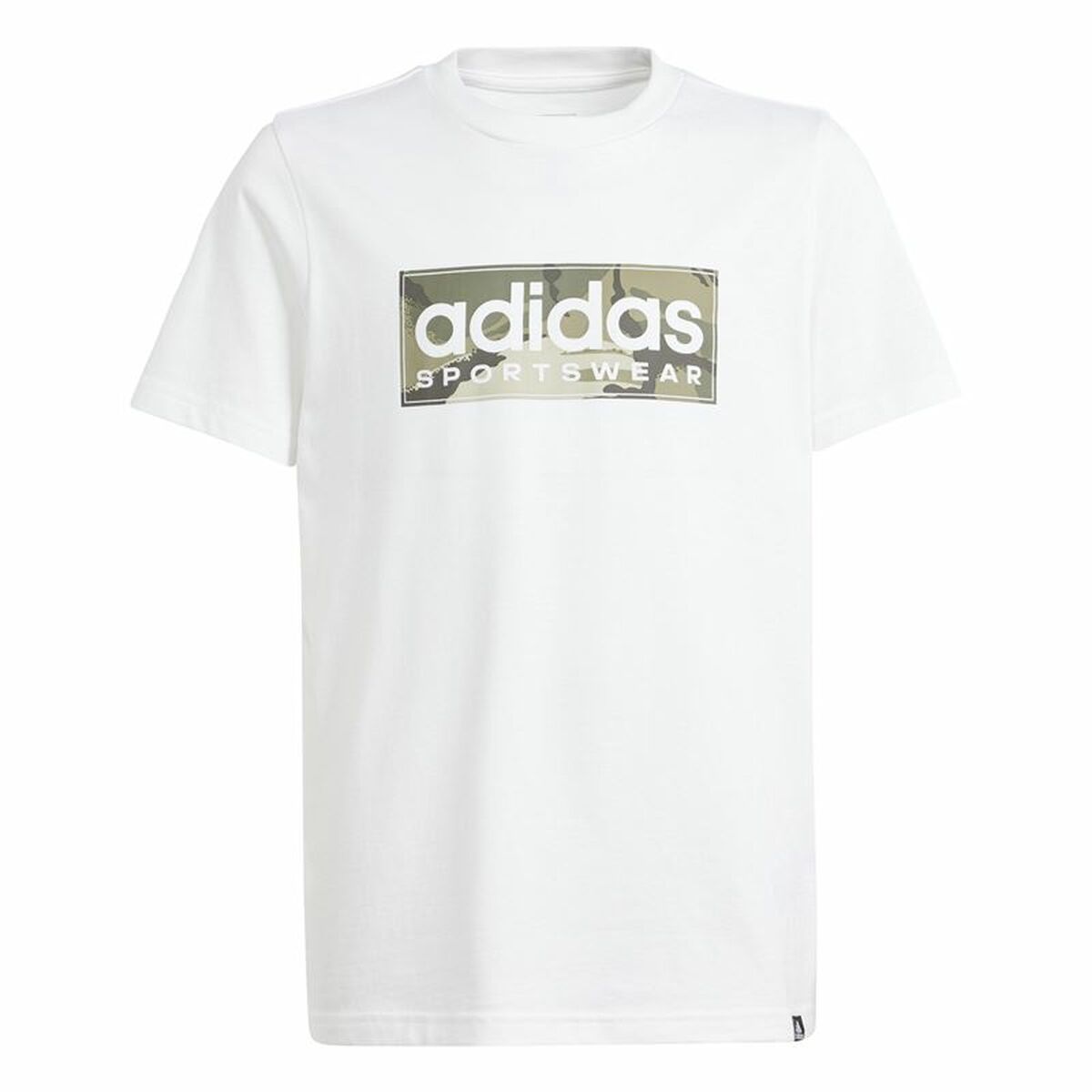 Camiseta de Manga Corta Niño Adidas B Camo Lin Blanco