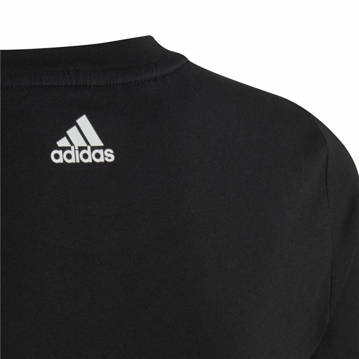 Camiseta de Manga Corta Infantil Adidas Essentils Logo Linear Negro