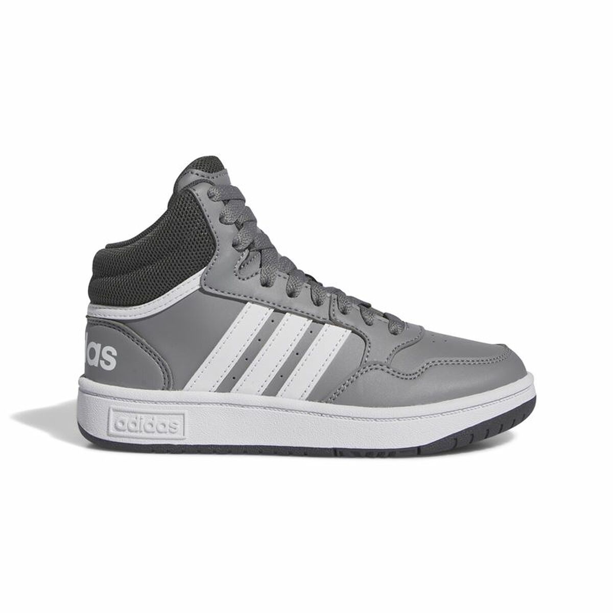 Zapatillas Deportivas Infantiles Adidas Hoops 3.0 Mid Gris
