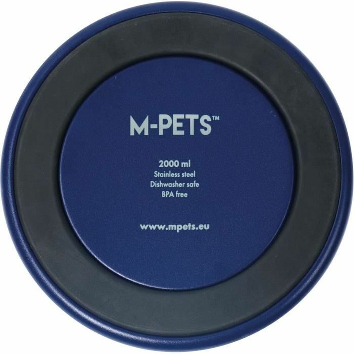 Comedero para Perro MPETS ESKIMO Metal Acero Inoxidable Azul Antideslizante 2 L