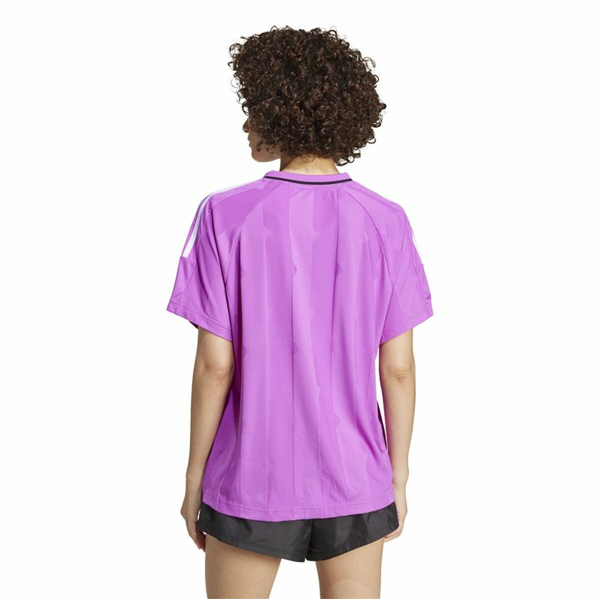 Camiseta de Manga Corta Hombre Adidas Tiro Cut 3 Morado