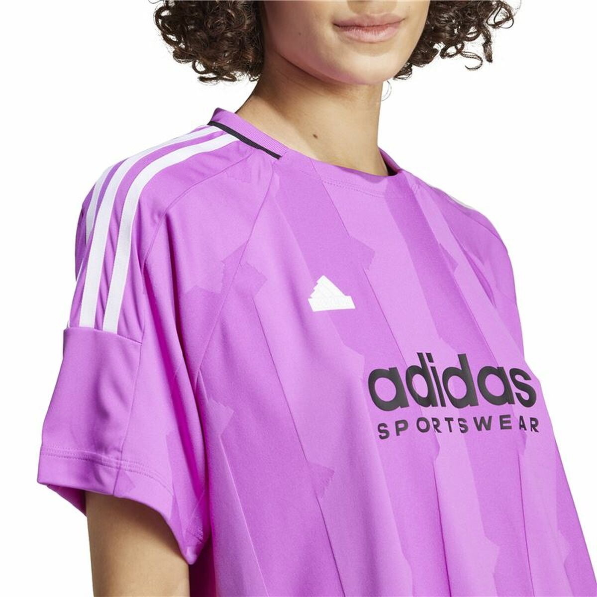 Camiseta de Manga Corta Hombre Adidas Tiro Cut 3 Morado