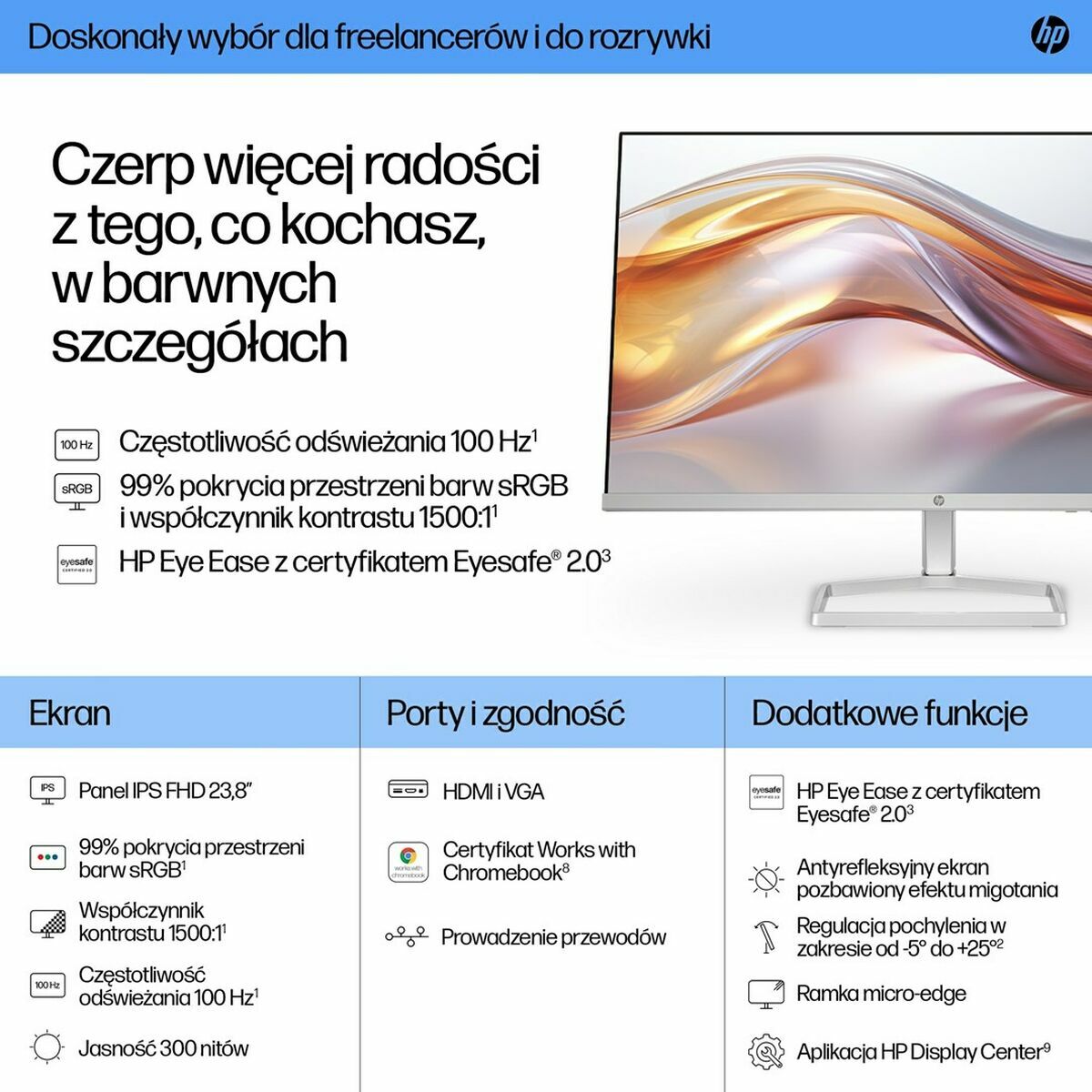 Monitor HP 94C17E9 Full HD 23,8"