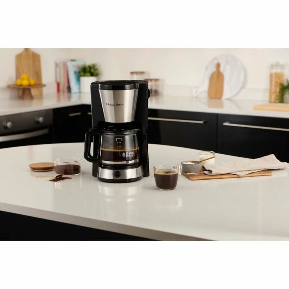 Cafetera de Goteo Russell Hobbs Negro Acero 1080 W 1,25 L