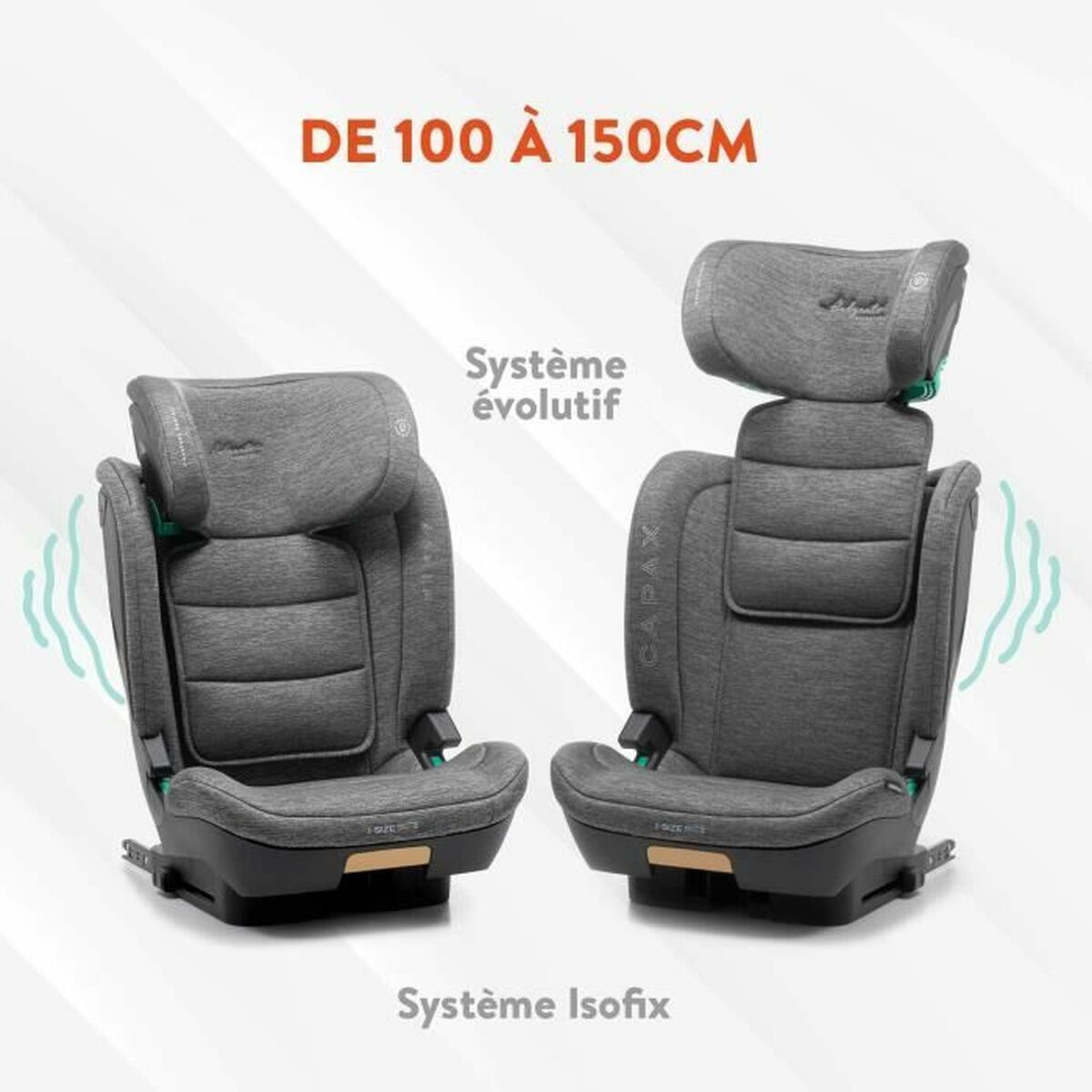 Silla para el Coche Babyauto CAPAX GREY DOBBY Gris II (15-25 kg) Infantil ECE R129