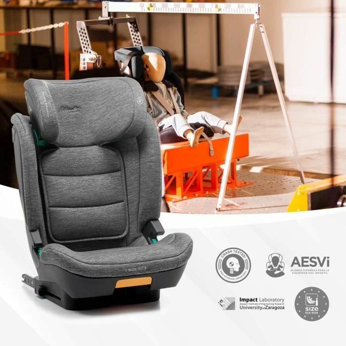 Silla para el Coche Babyauto CAPAX GREY DOBBY Gris II (15-25 kg) Infantil ECE R129