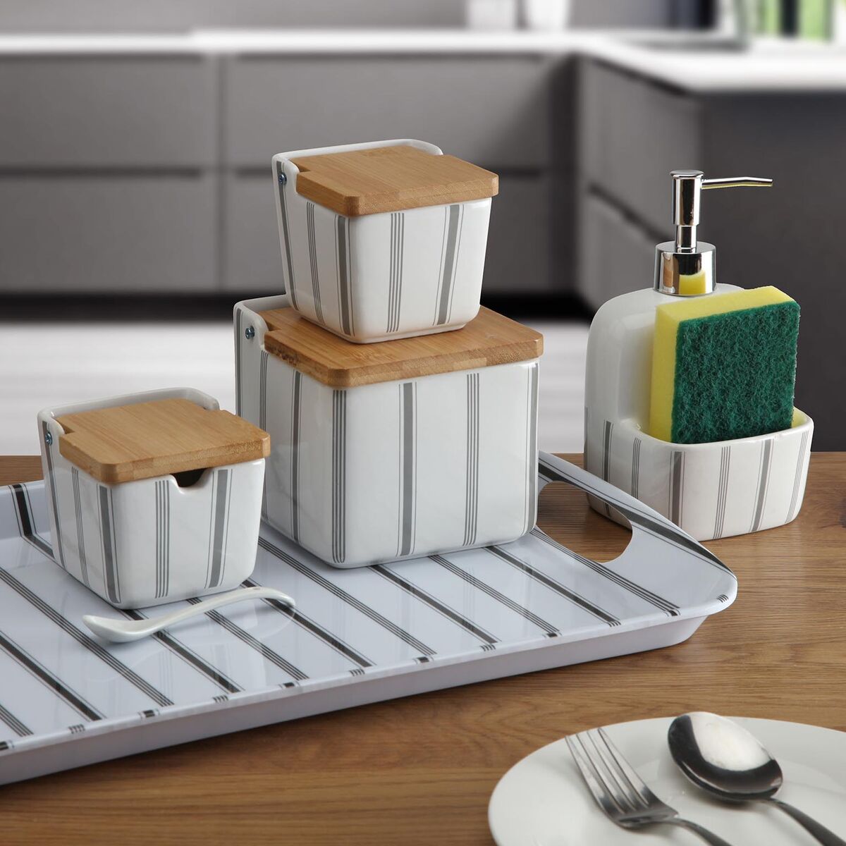 Dispensador de Jabón Versa Cerámica 9,4 x 17,8 x 10,5 cm