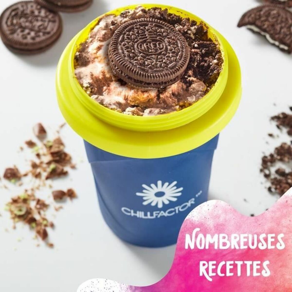 Vaso para Hacer Helados y Granizados con Recetas Bandai Chillfactor Granita Mug Rose Plástico