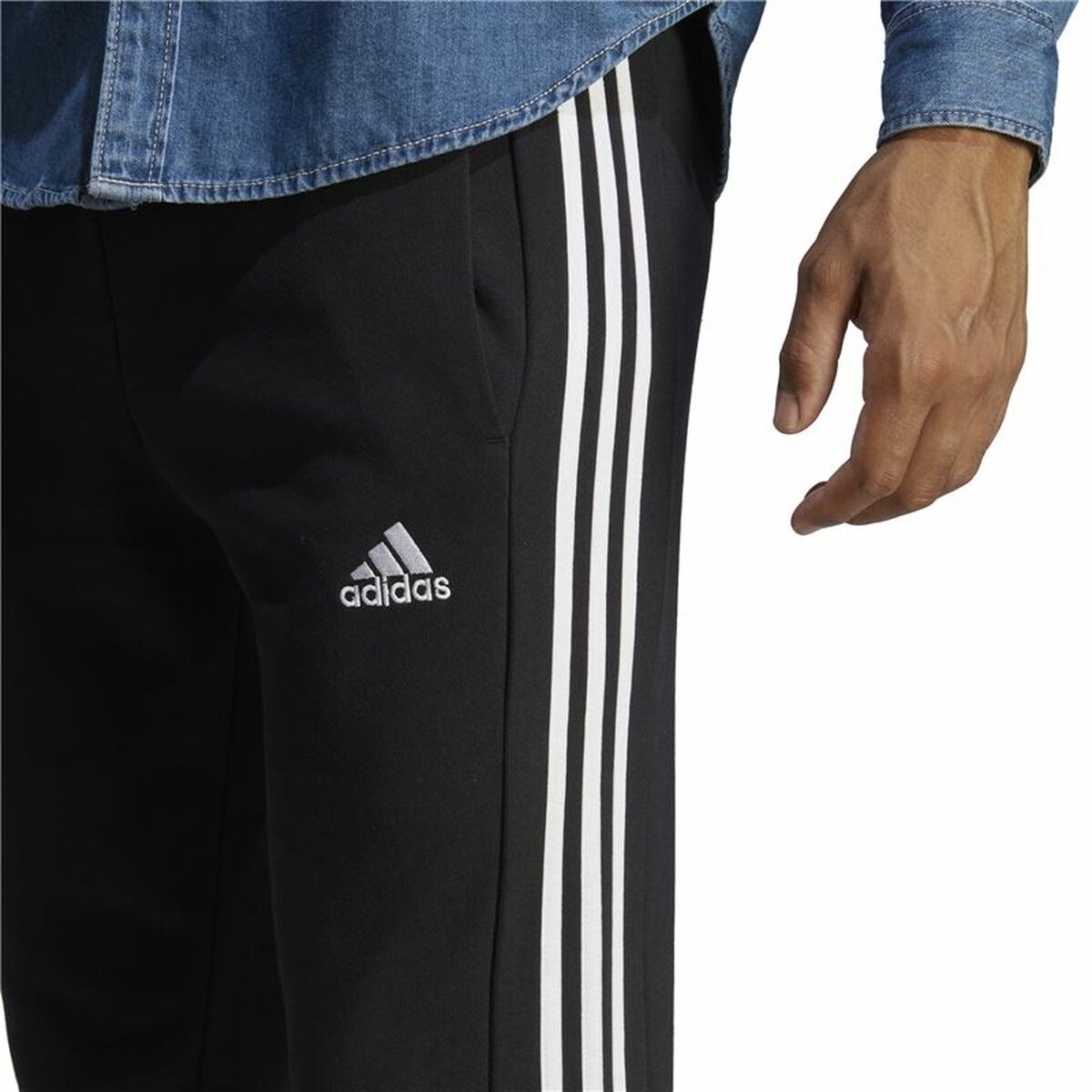 Pantalón Largo Deportivo Adidas Negro Hombre