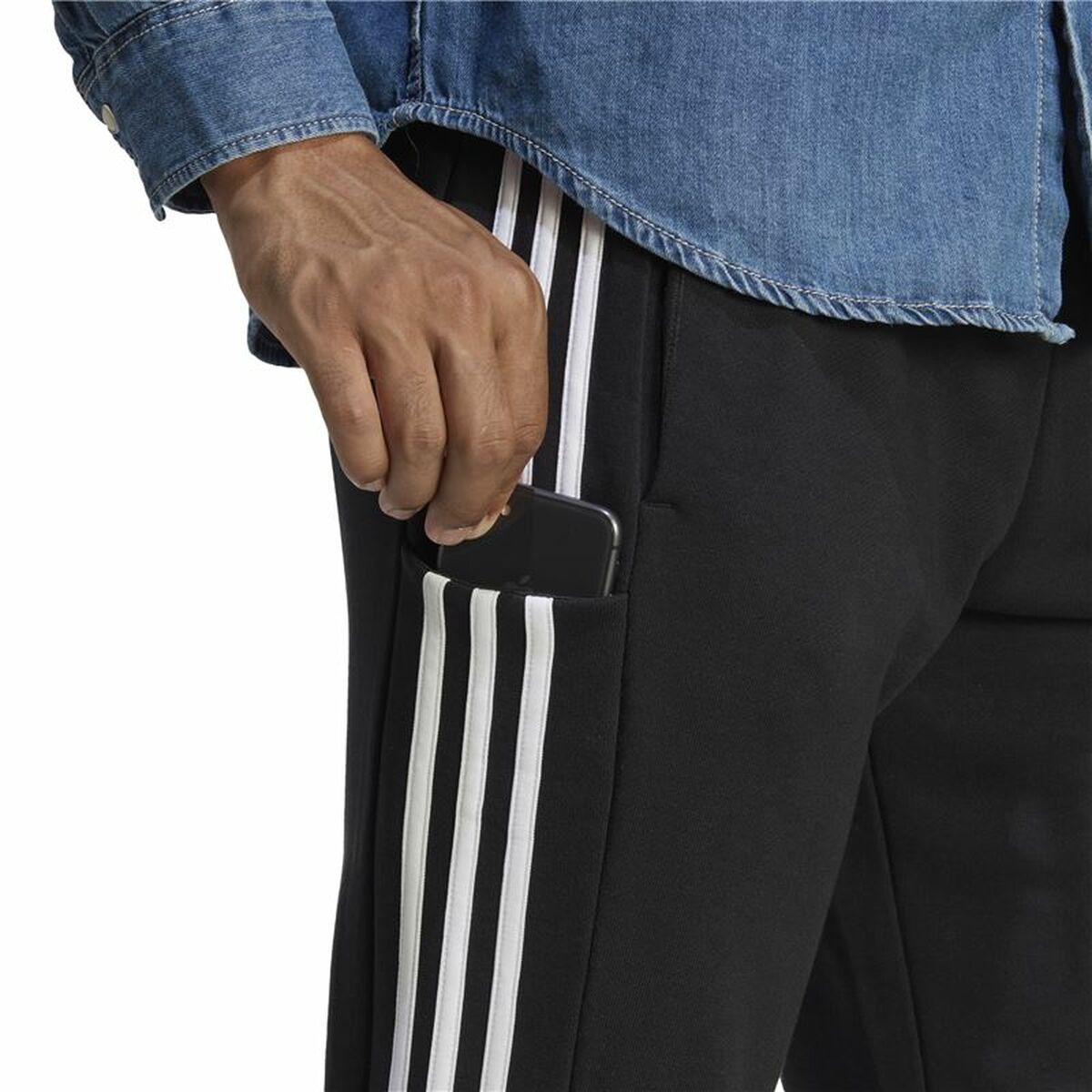 Pantalón Largo Deportivo Adidas Negro Hombre