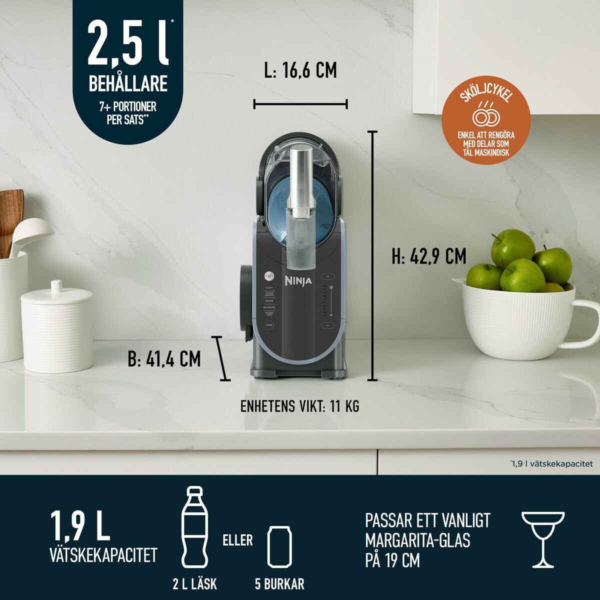 Heladera NINJA Plástico 1,9 L