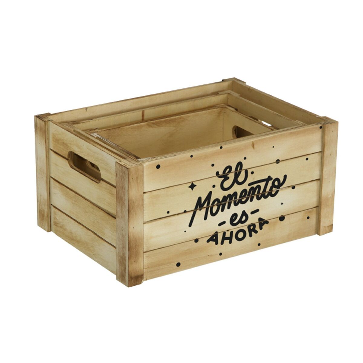 Juego de Cajas Decorativas Versa Madera (3 Piezas)