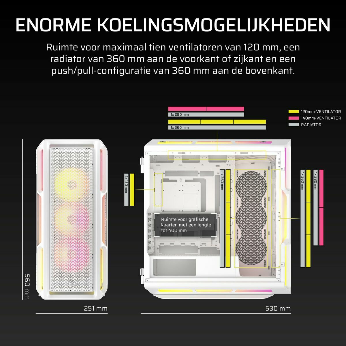 Caja Semitorre ATX Corsair Blanco