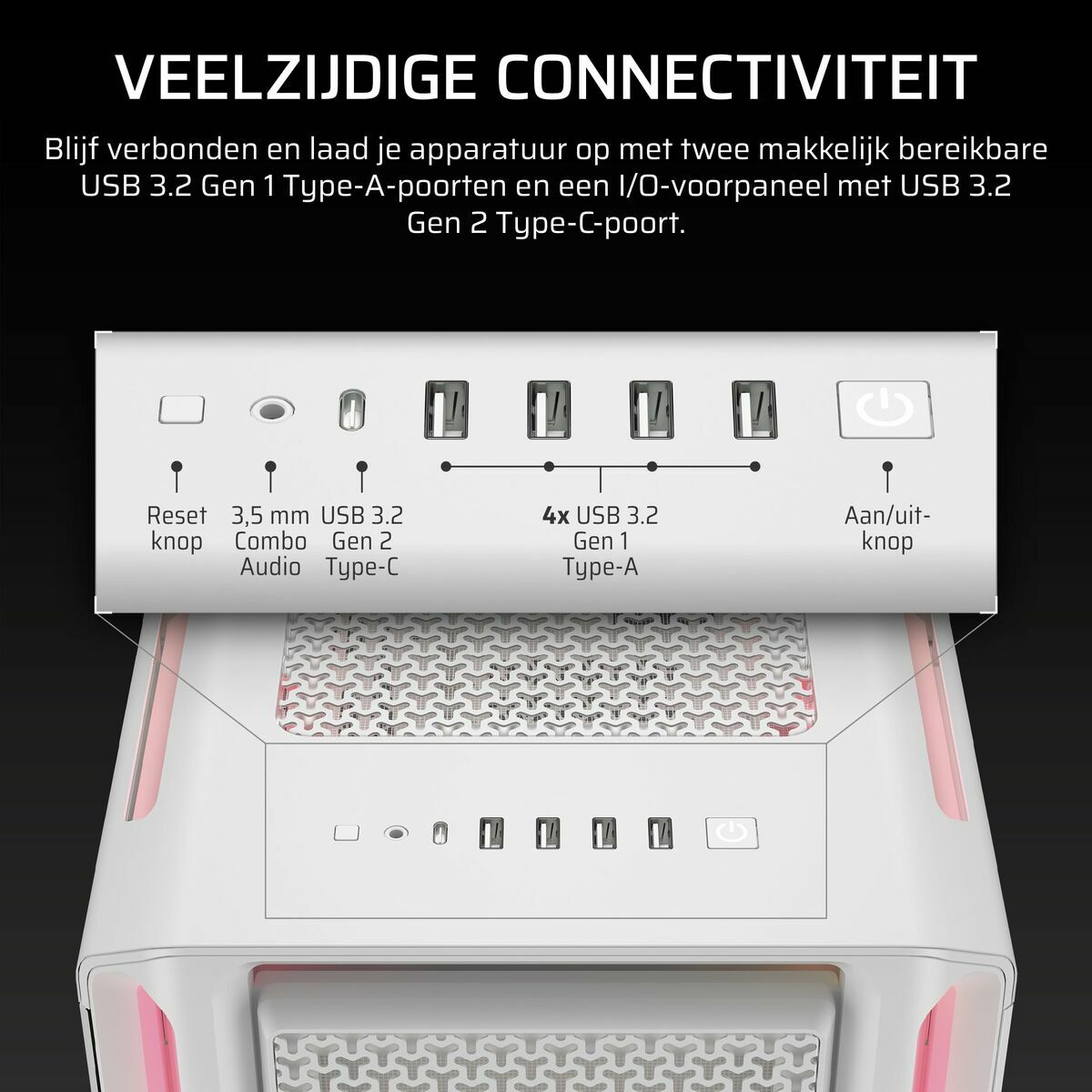 Caja Semitorre ATX Corsair Blanco