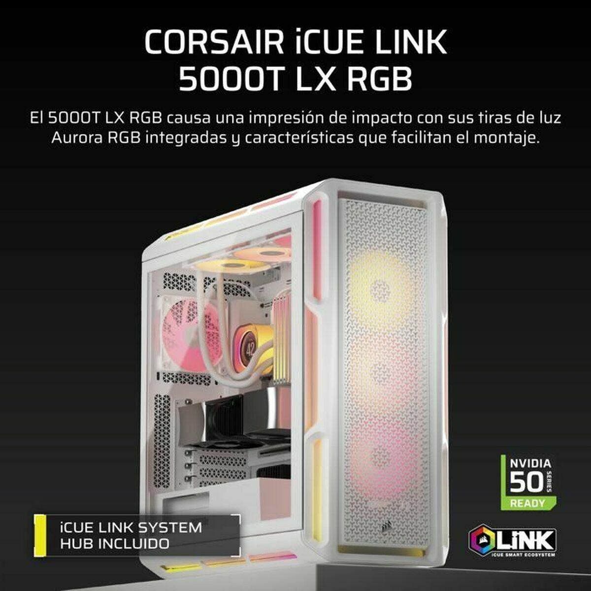 Caja Semitorre ATX Corsair Blanco