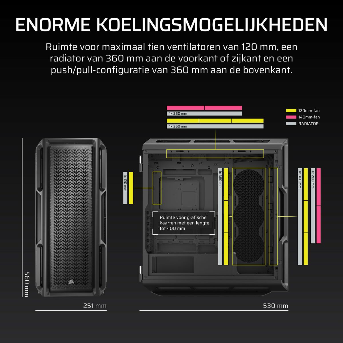 Caja Semitorre ATX Corsair Negro