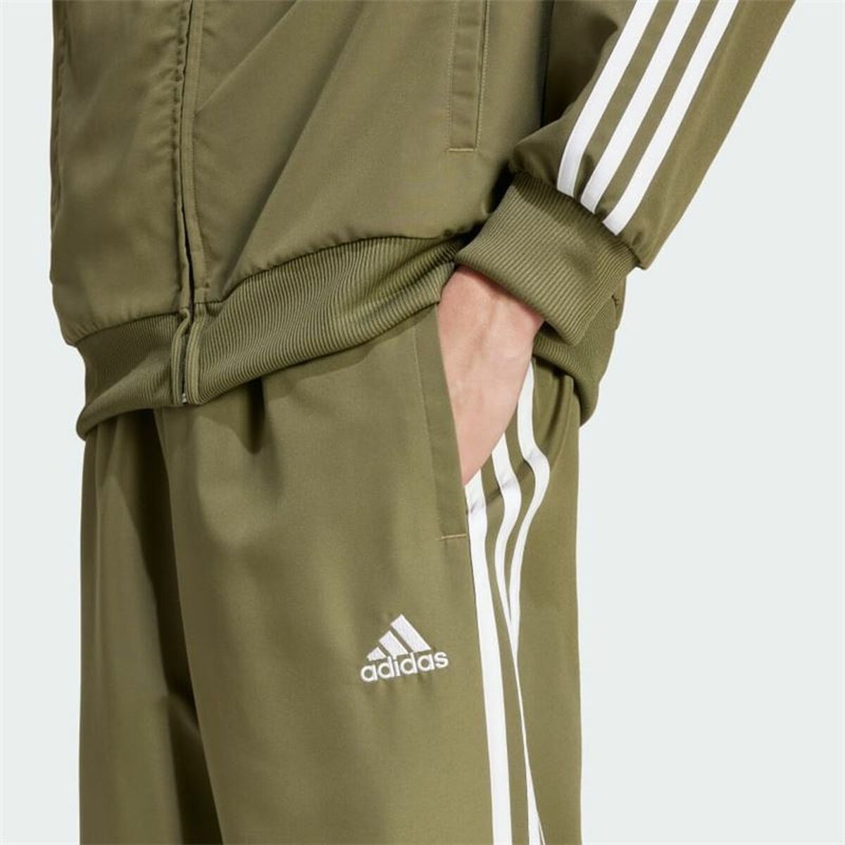 Chándal Adidas Basic 3S Woven Verde Hombre