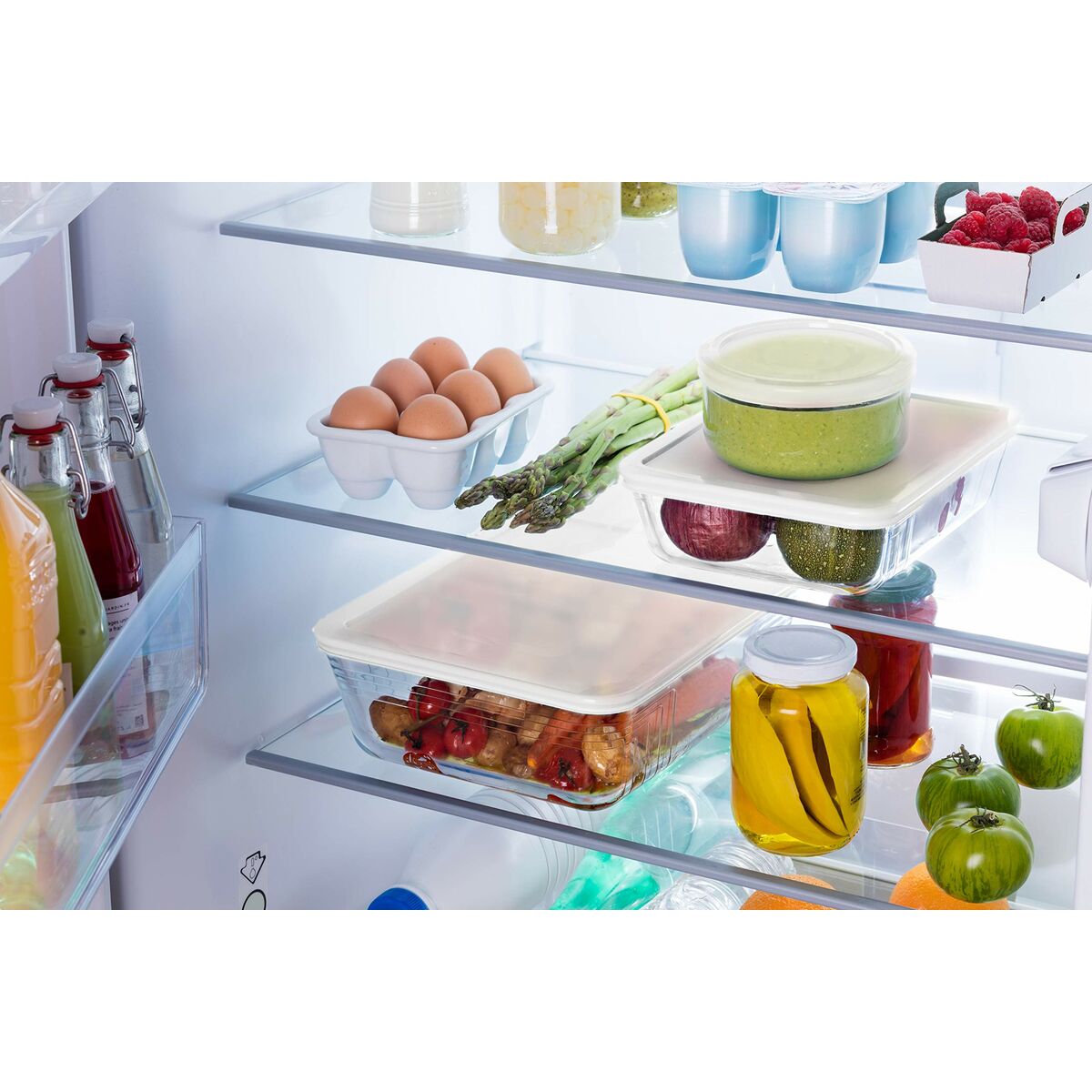 Recipiente Conservador de Alimentos Pyrex Blanco Transparente Rectangular 1,5 L