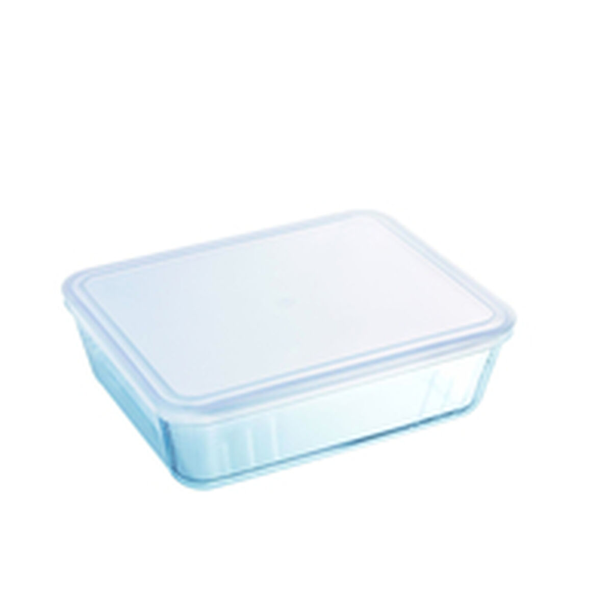 Recipiente Conservador de Alimentos Pyrex Blanco Negro Transparente Clear Rectangular