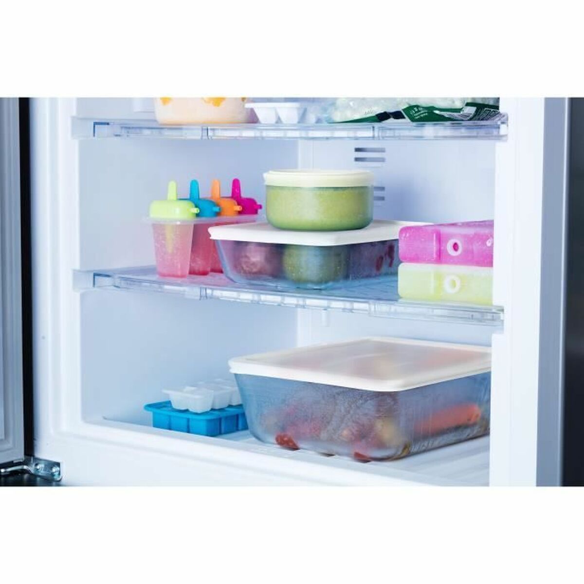 Recipiente Conservador de Alimentos Pyrex Blanco Negro Transparente Clear Rectangular