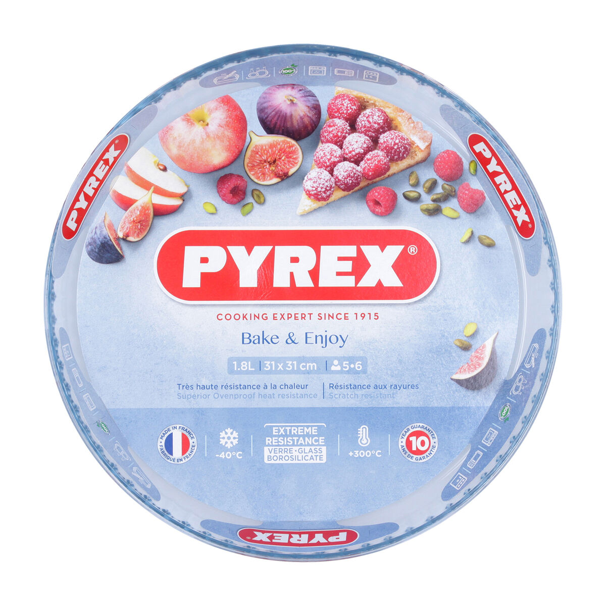 Molde para Tartas Pyrex Multicolor Transparente