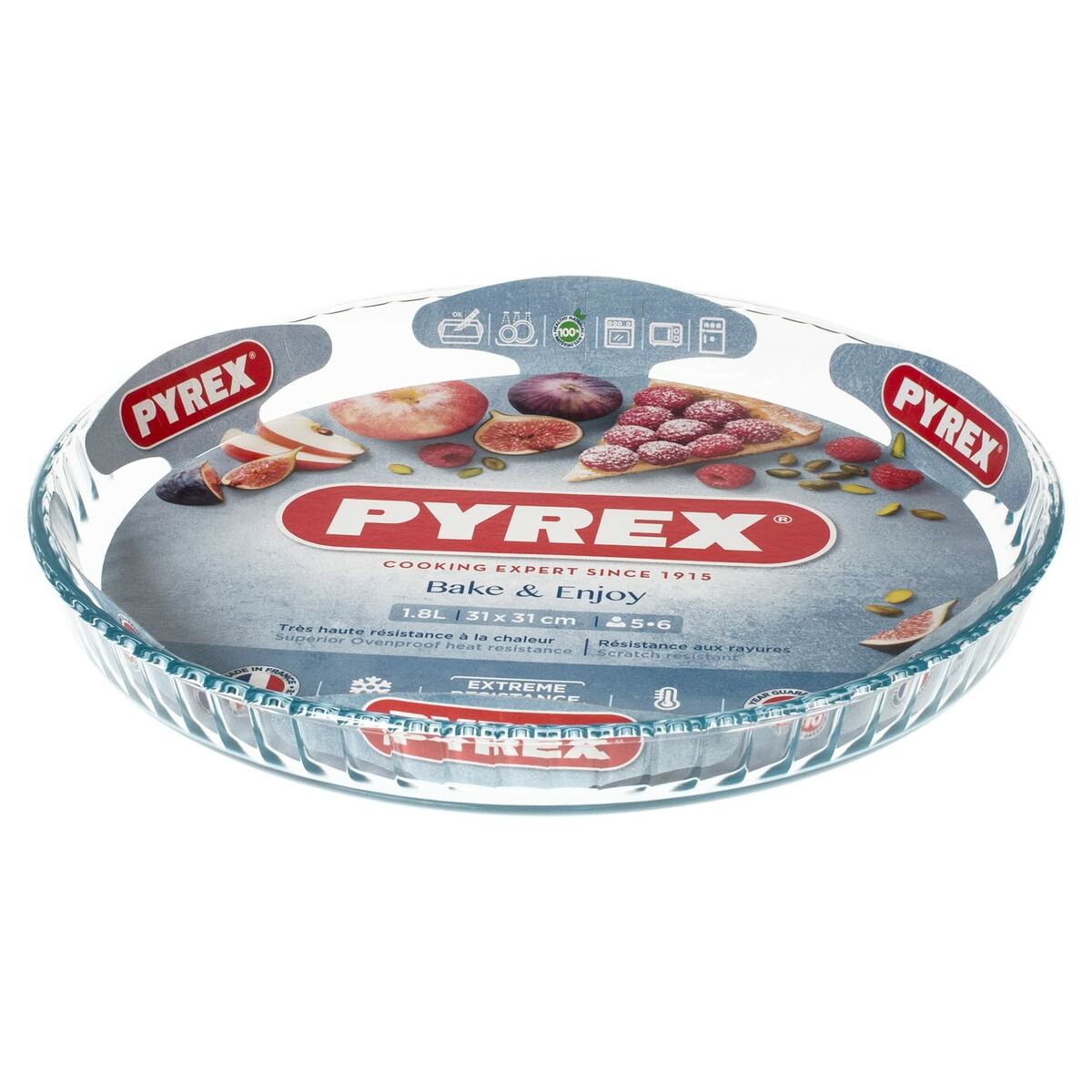 Molde para Tartas Pyrex Multicolor Transparente