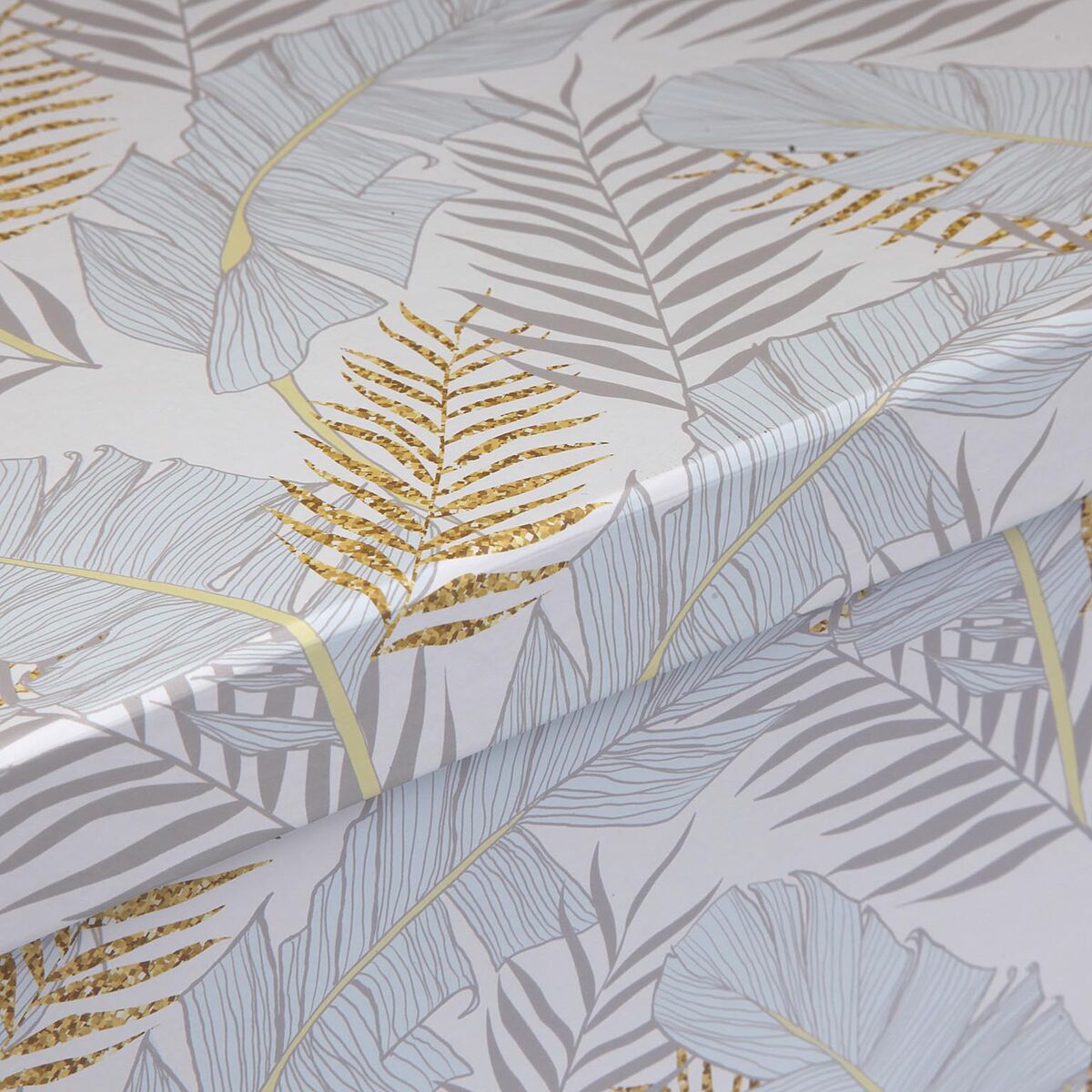 Juego de Cajas Decorativas Versa Cartón Plumas (15 Piezas)