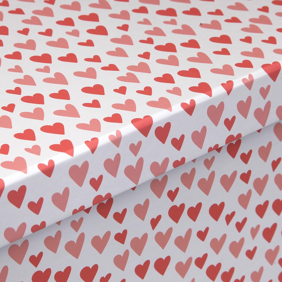 Juego de Cajas Decorativas Versa Amore Rojo Cartón Corazones (15 Piezas)
