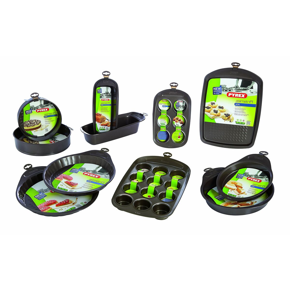 Molde para Tartas Pyrex Marrón Negro Metal