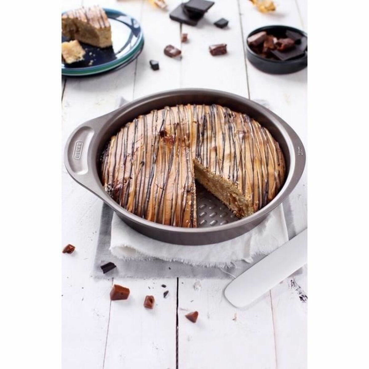 Molde para Tartas Pyrex Marrón Negro Metal