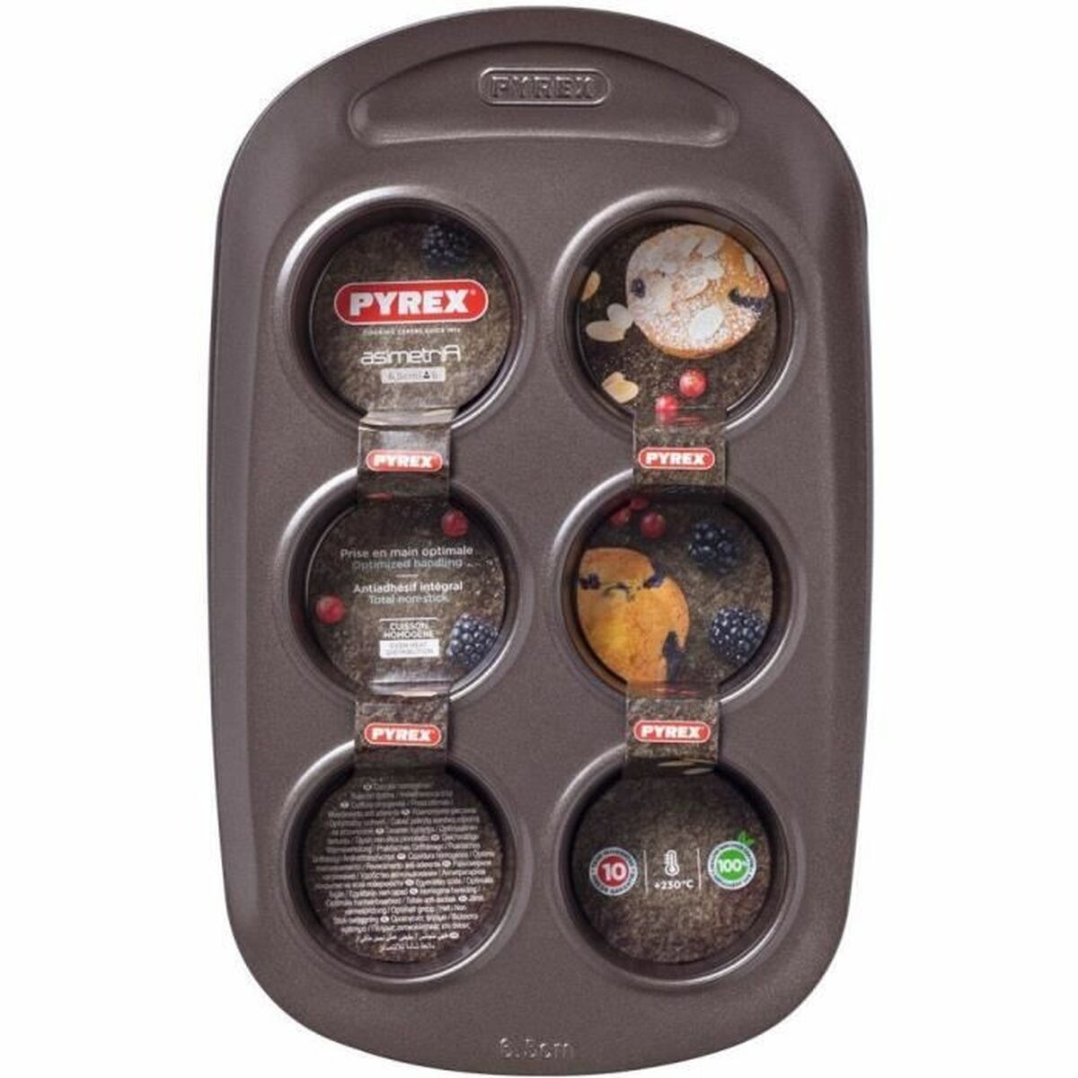 Moldes para Magdalenas Pyrex Marrón