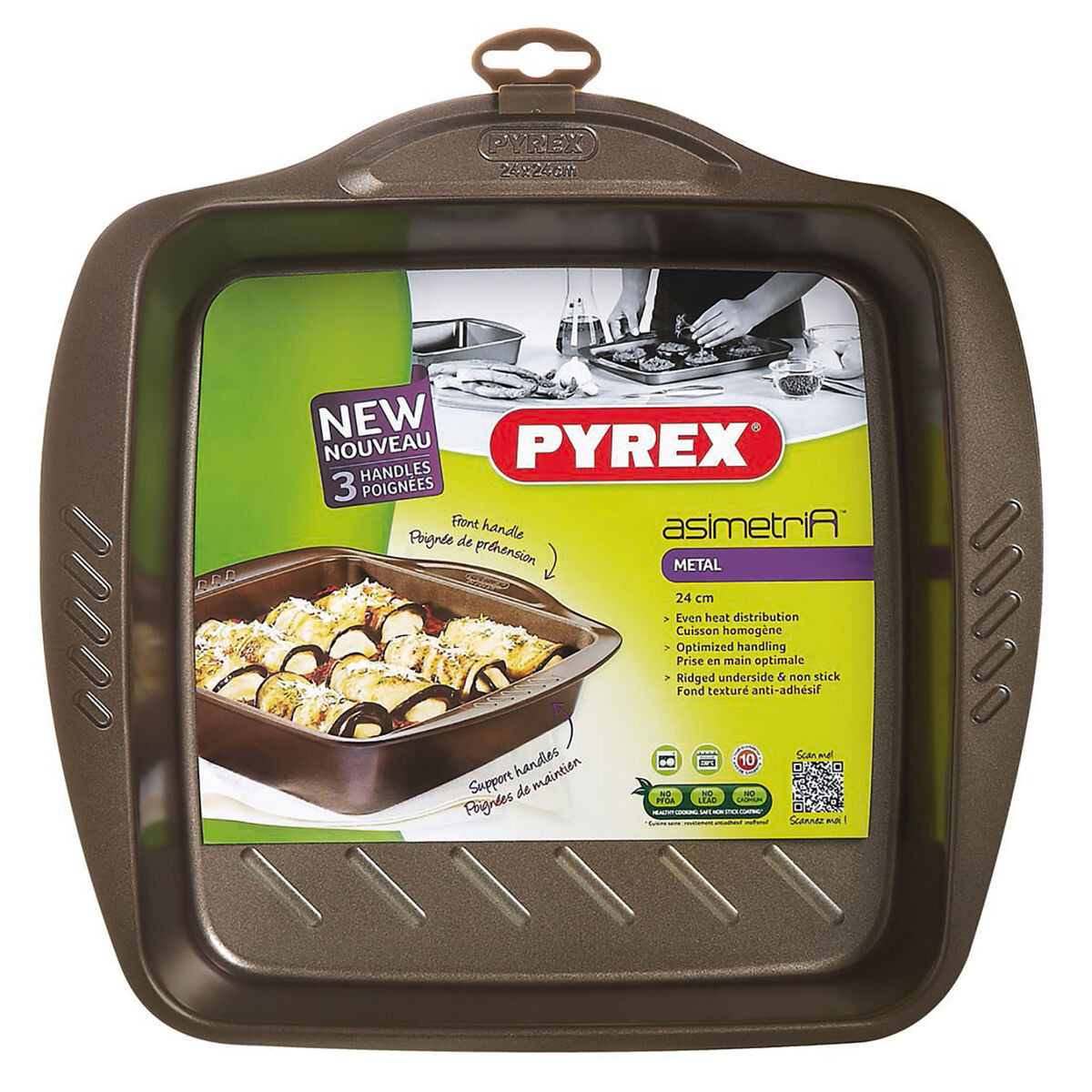 Fuente para Horno Pyrex Marrón Metal