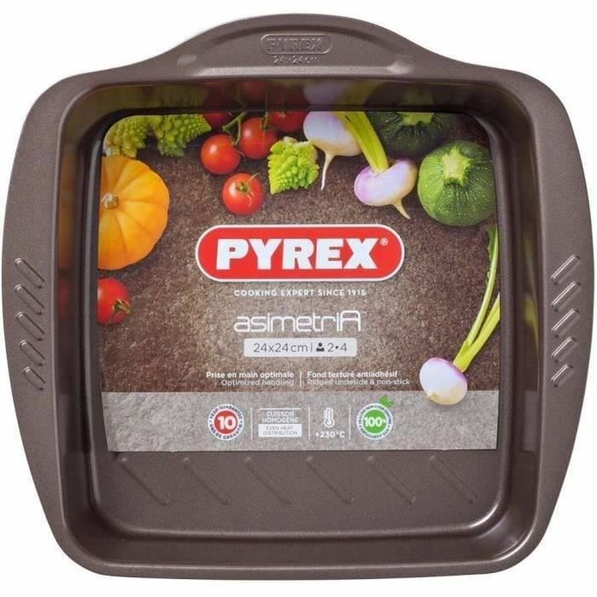 Fuente para Horno Pyrex Marrón Metal