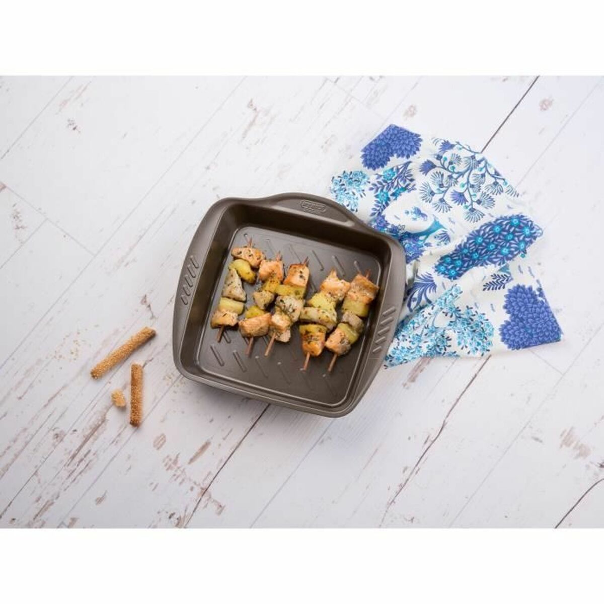 Fuente para Horno Pyrex Marrón Metal