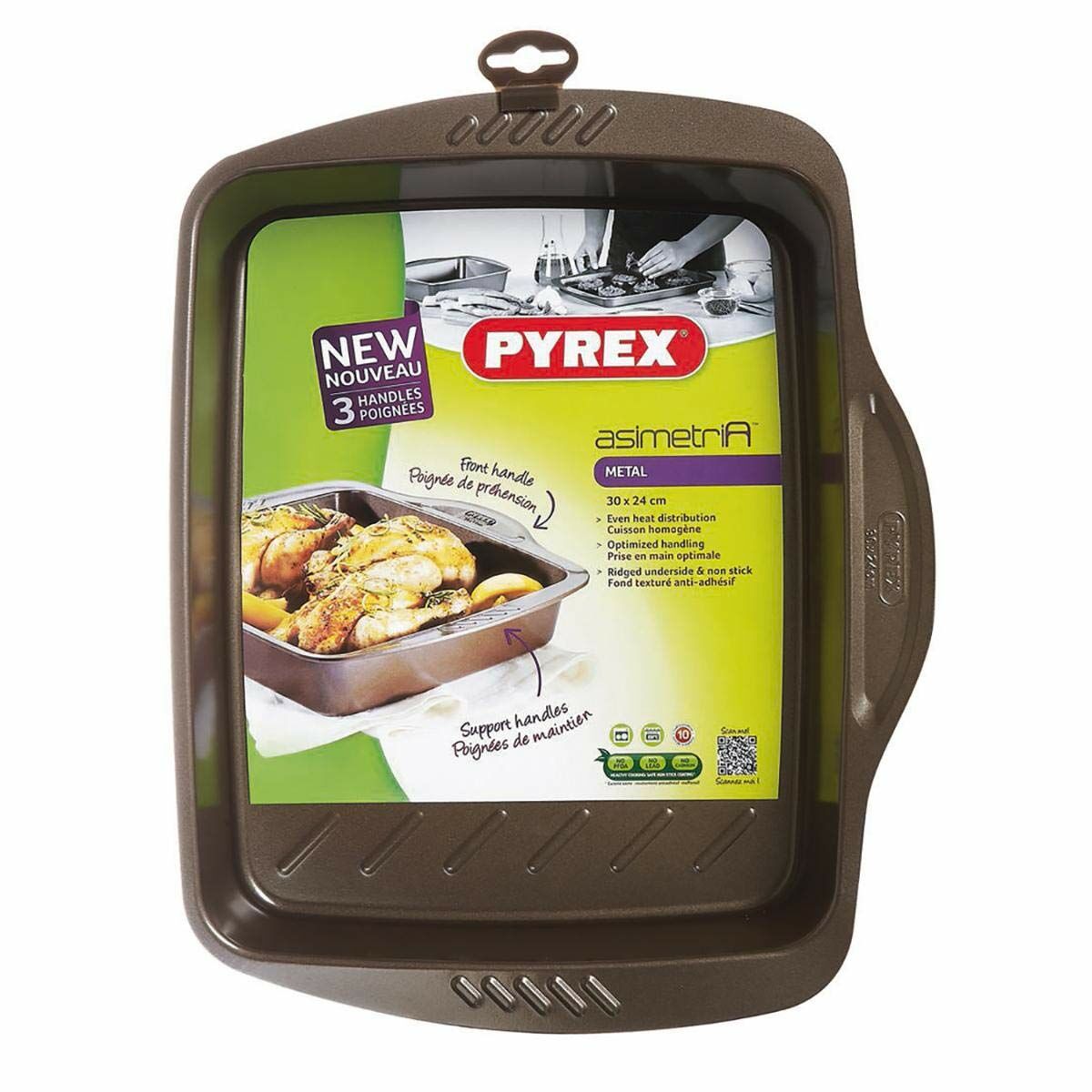 Bandeja para Horno Pyrex Marrón Negro Metal