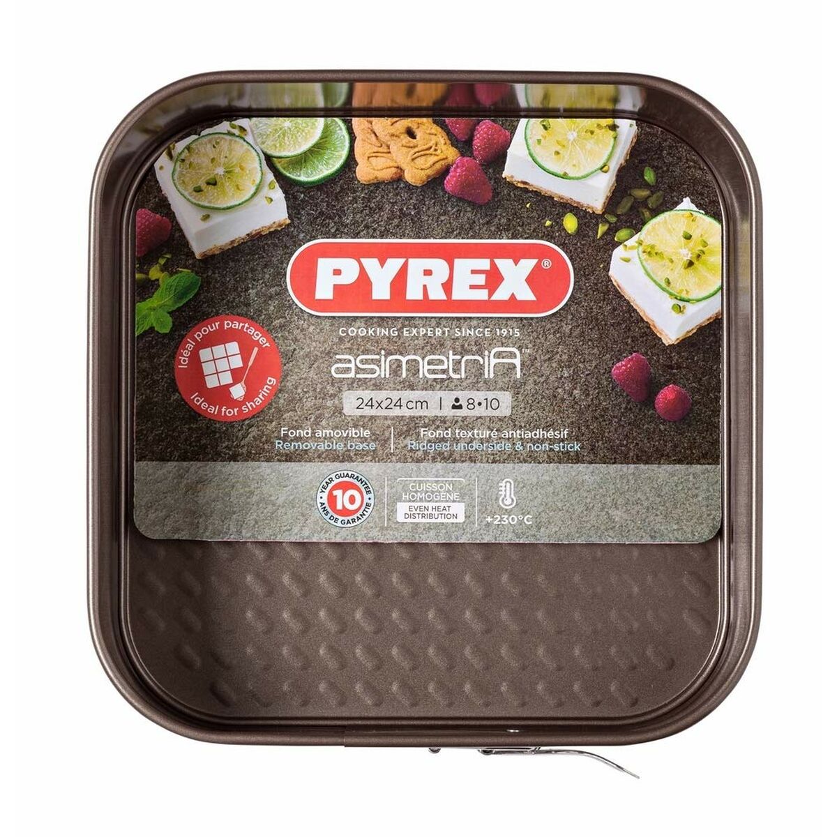 Molde Desmontable Pyrex Marrón Acero Inoxidable