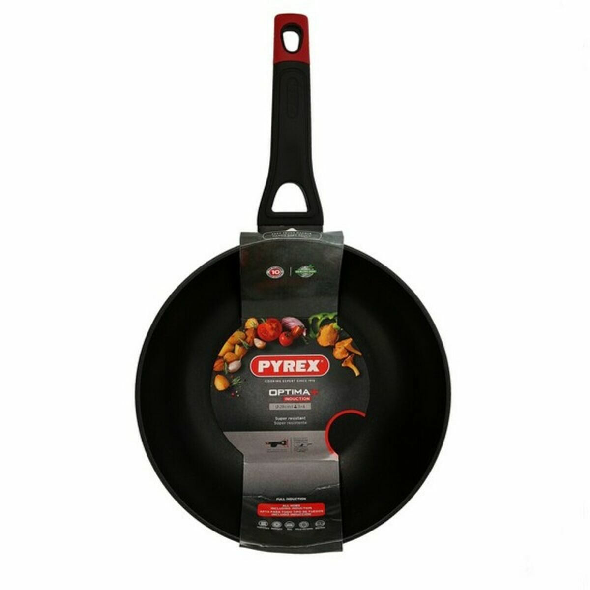 Sartén Wok Pyrex Negro Aluminio
