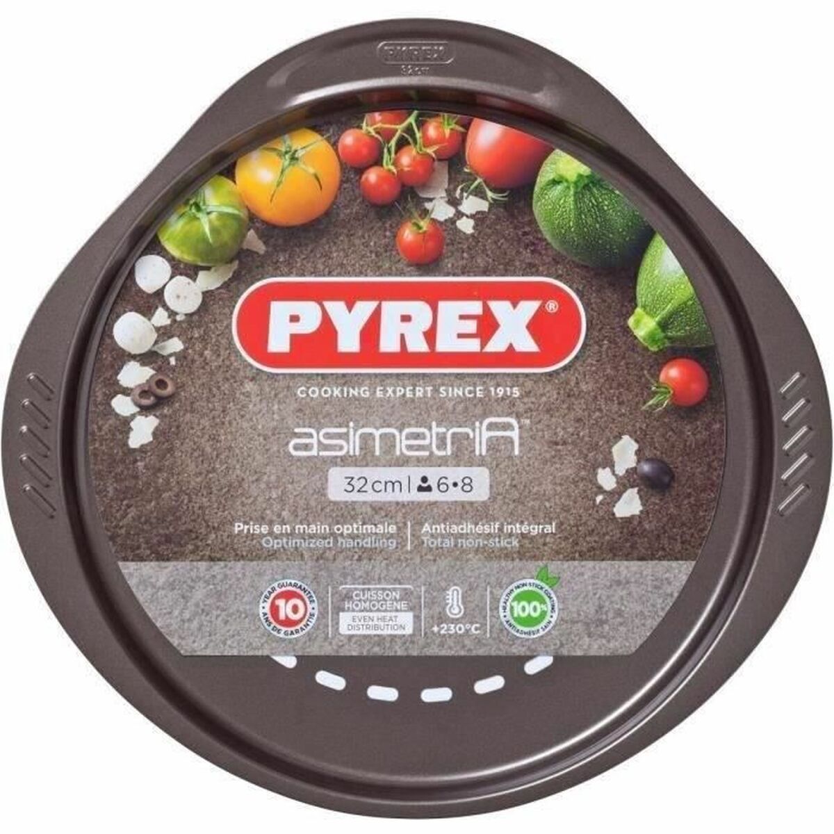 Molde para Pizza Pyrex Marrón Negro Metal