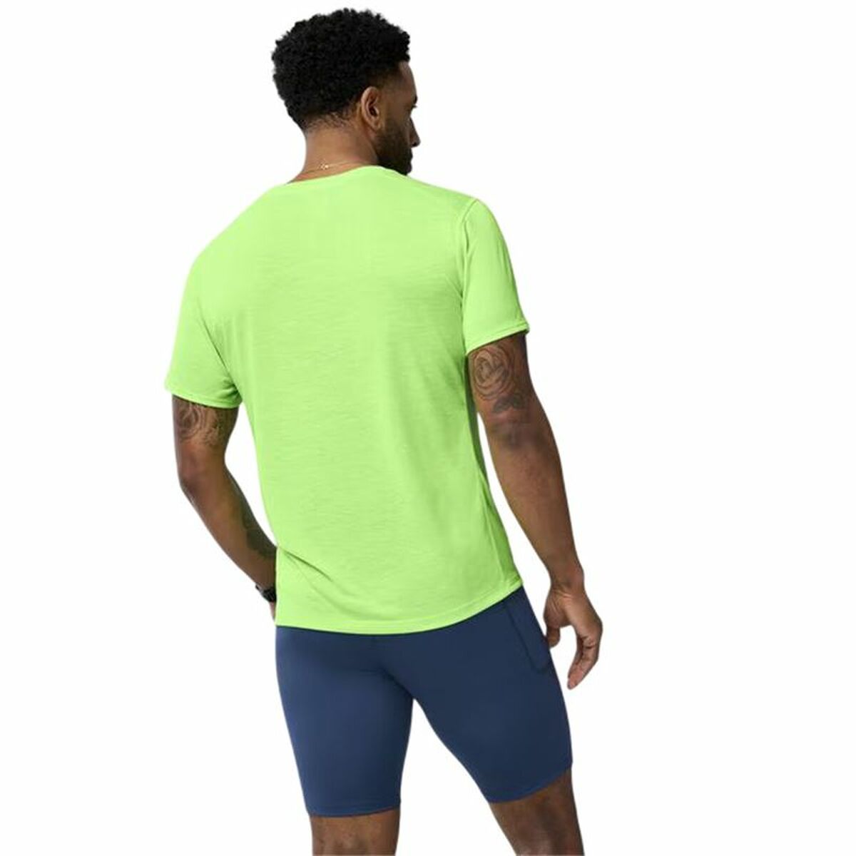 Camiseta de Manga Corta Hombre Brooks Distance Sleeve 3.0 Verde
