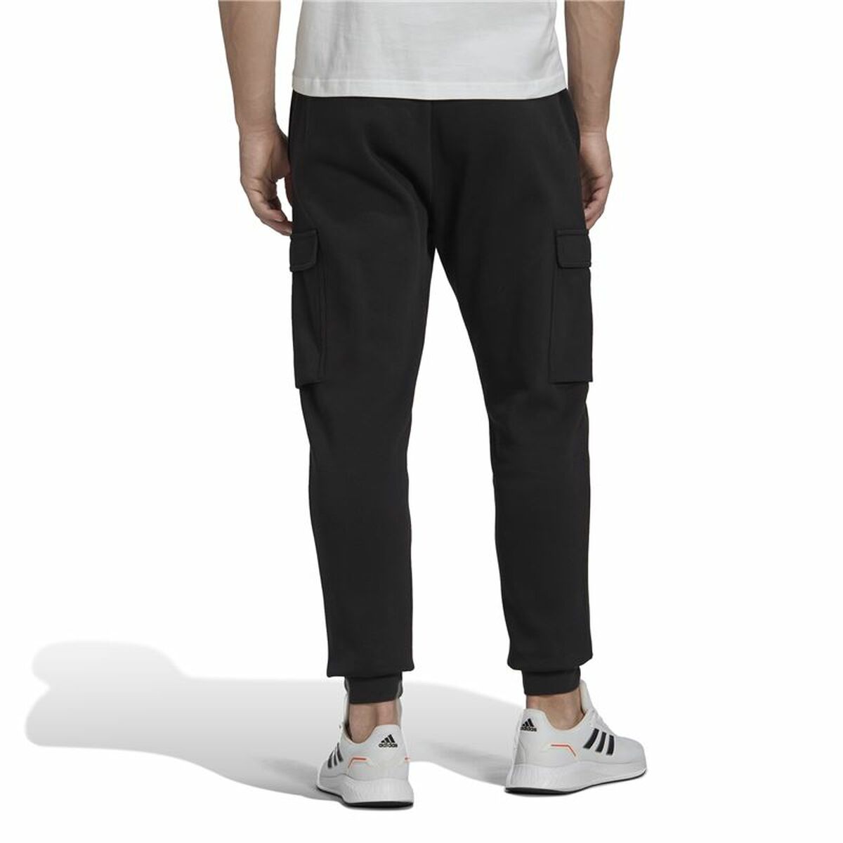 Pantalón Largo Deportivo Adidas Essentials Fleece Negro Hombre
