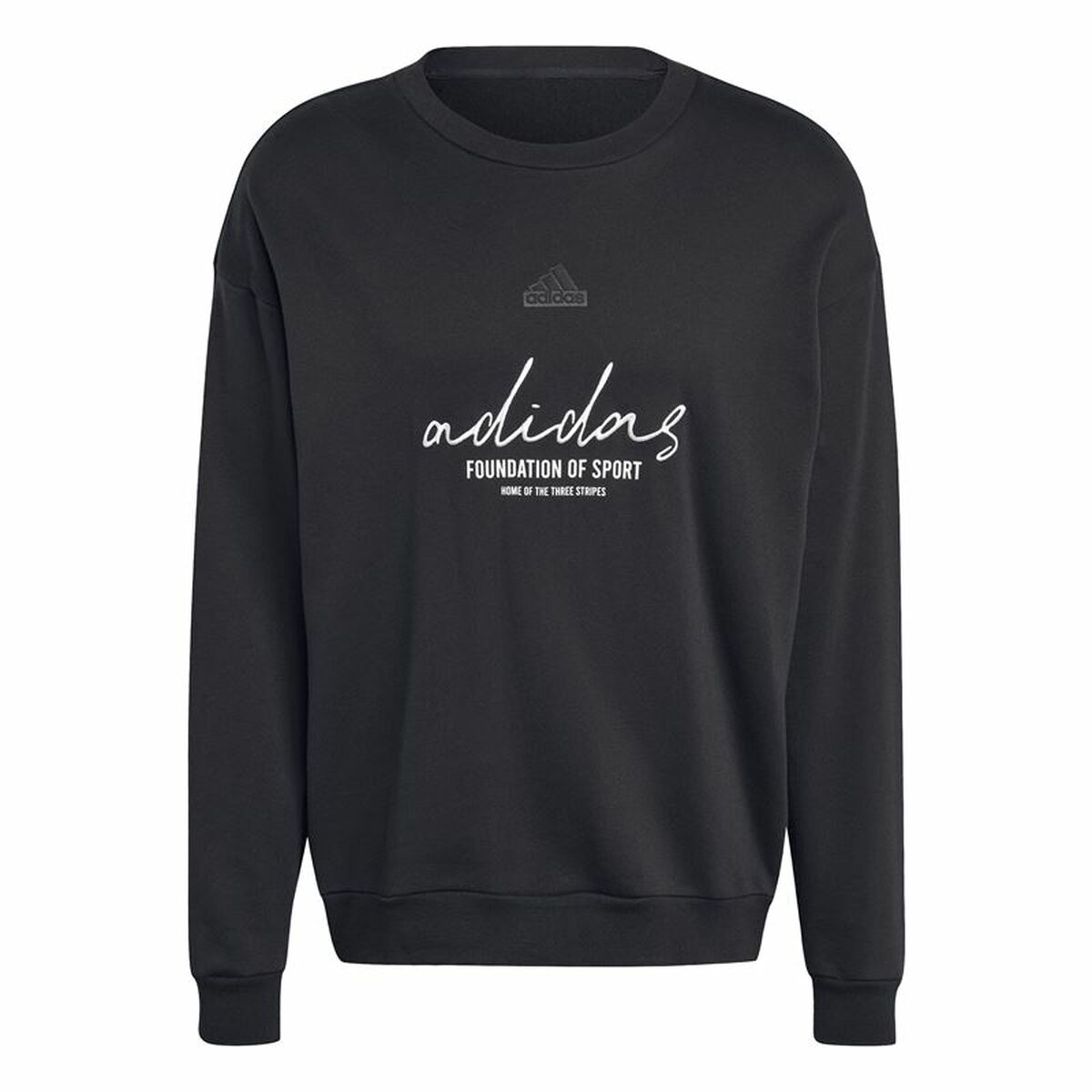 Sudadera sin Capucha Hombre Adidas Brand Love French Terry Negro