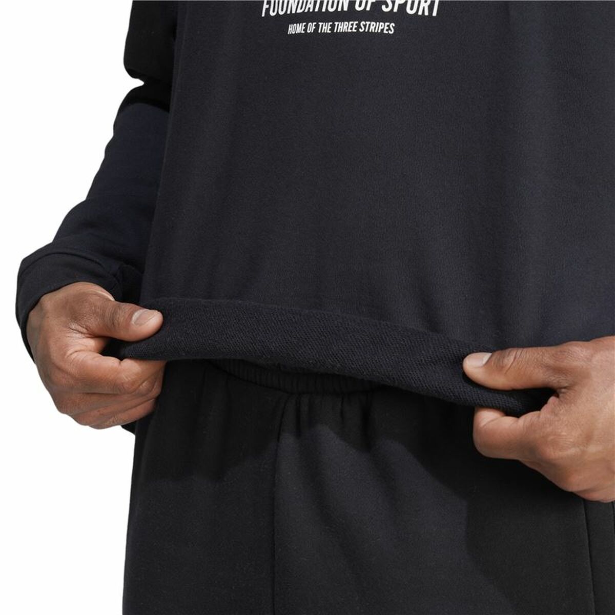 Sudadera sin Capucha Hombre Adidas Brand Love French Terry Negro