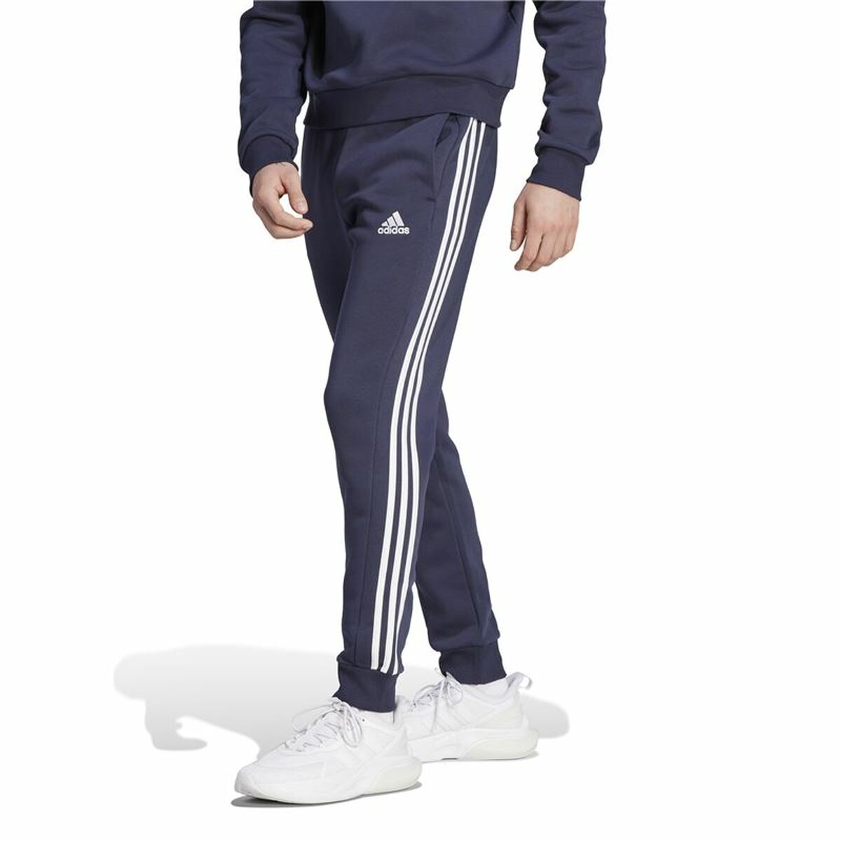 Pantalón Largo Deportivo Adidas 3S Fl Tc Pt Negro Hombre