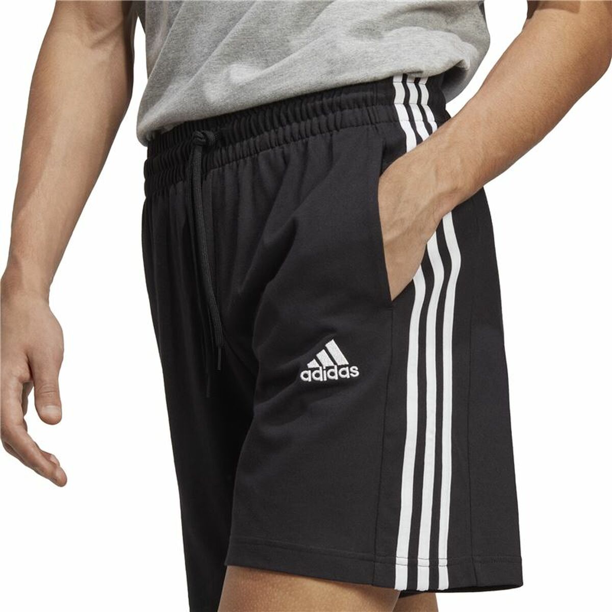 Pantalón Corto Deportivo Adidas 3S Sj 7 Sho Negro