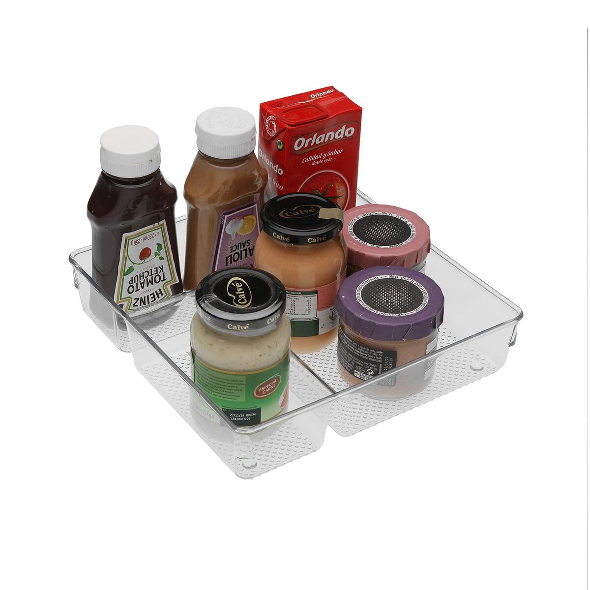 Organizador para Cubiertos Versa Transparente Plástico 23,2 X 5,6 X 23,2 CM