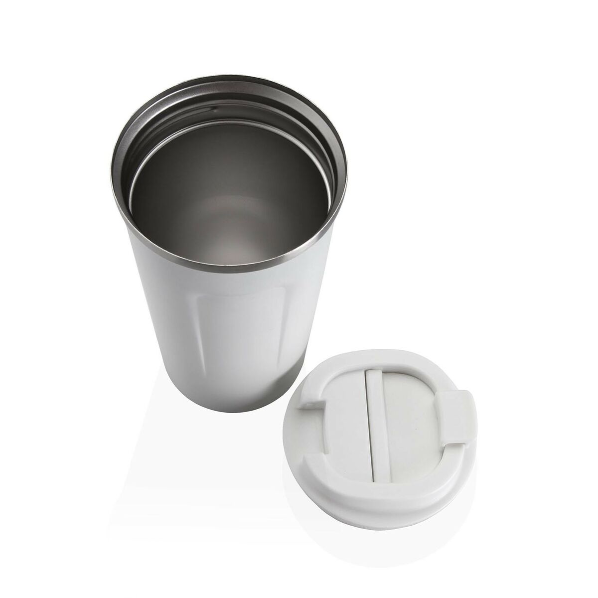 Vaso con Tapa Versa Blanco Acero Polipropileno 510 ml