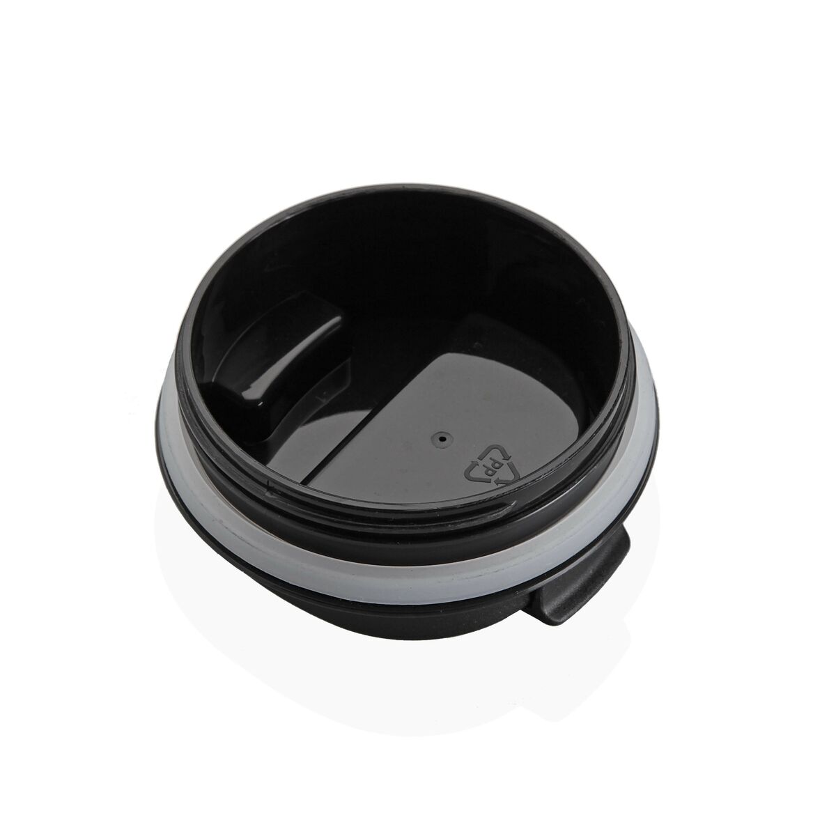 Vaso con Tapa Versa Negro Acero Polipropileno 510 ml